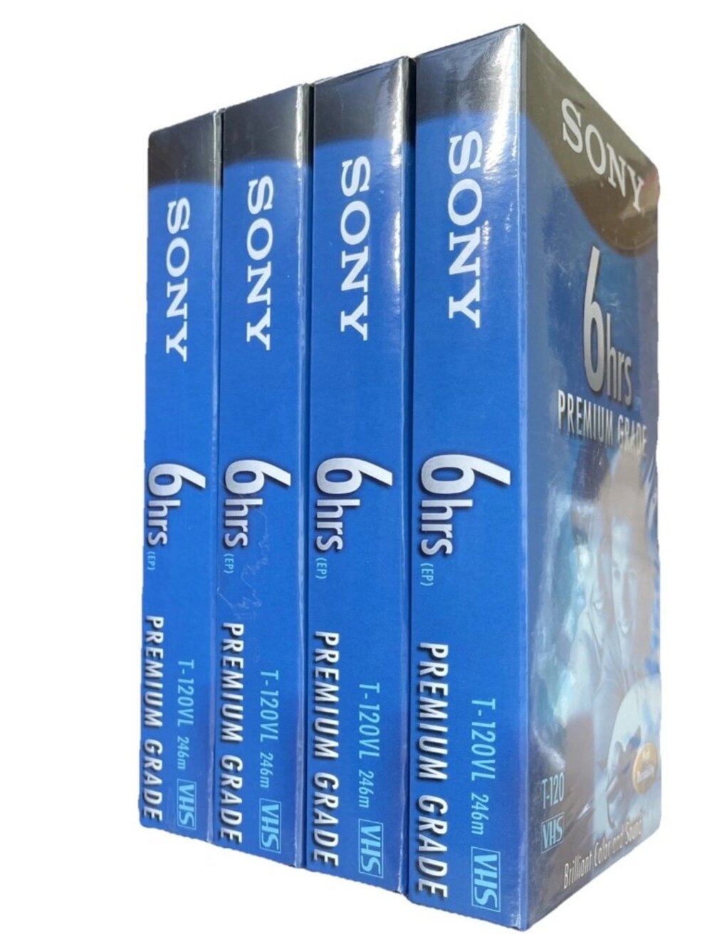 4 Pack SONY T120VL Premium Grade 6 Hrs Blank VHS Video Cassette Tapes SEALED